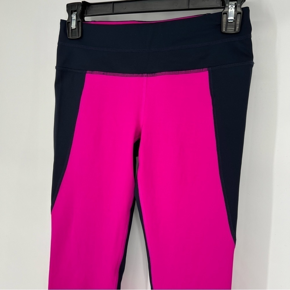Athleta Sonar Colorblock Mesh Womens Leggings Navy Fuschia - Picture 5 of 15